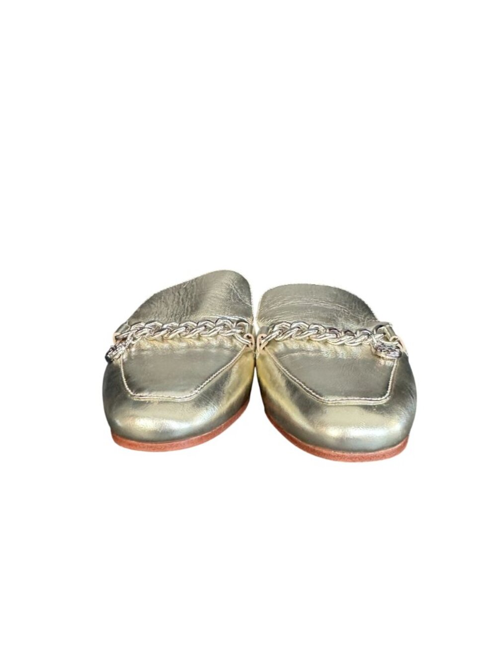 Tory Burch Mini Benton Loafer Slide In Spark Gold Leather, Size 6M WORN ONCE - Picture 4 of 12